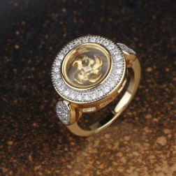 Spinning Windmill Gold Plated Ring