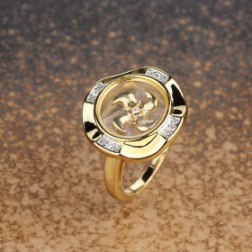 Gold Plated Windmill Ring