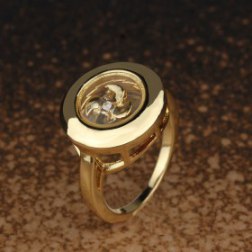 Gold Plated Ring With The Spinning Windmill