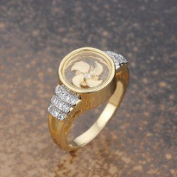 Gold Plated Fashion Crystal Ring