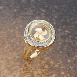 Gold Plated Halo Ring