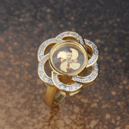Gold Plated Flower Ring