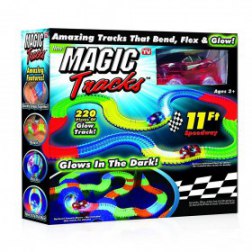165pcs Magic Tracks The Amazing Racetrack That Can Bend, Flex, and Glow!
