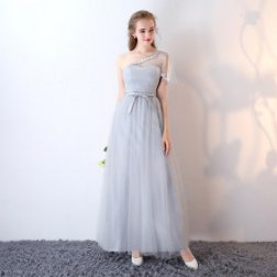 Sexy One Shoulder Elegant Lace Long Evening Gowns