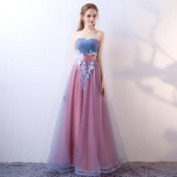 Women's Sexy Sweetheart Lace Long Evening Dress