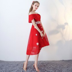 Sexy Off The Shoulder Flowers Embroidery Evening Gowns