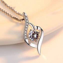 Geometric Shape Necklace Silver Clavicle Chain