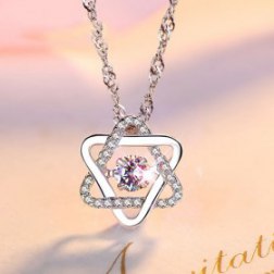 Six Star Necklace Sterling Silver Clavicle Chain