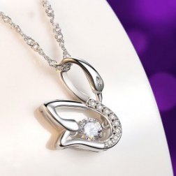 Swan Necklace Women Crystal Jewelry Clavicle Chain
