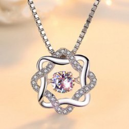 Elegant Women Necklace Crystal Jewelry Clavicle Chain
