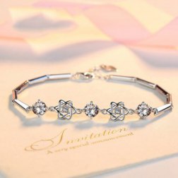 Pure Silver Bracelet Sweet Simple Chain