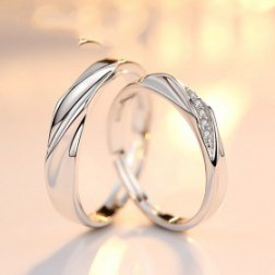 Honeymoon S925 Stylish Sterling Silver Couple Rings
