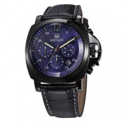 Men's Luminous waterproof Sport Watches Leather Wrist Watches