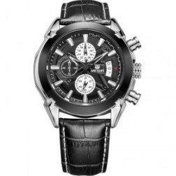 Multi-functional Male Watch Casual Fashion Waterproof Watch Business Sport Leather Strap Wristwatch