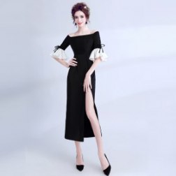 Sexy Off The Shoulder Flare Sleeves  Evening Gowns