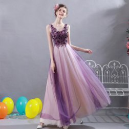 Sexy V-neck Sleeveless Crystal Long Evening Gowns