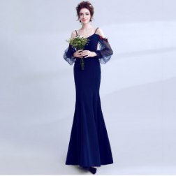 Harness Embroidery Mermaid Long Evening Gowns