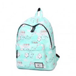 Women's Print Letter Travel Backpack Students Double Shoulder Bag