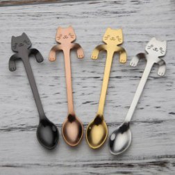 Stainless Steel Cat Teaspoons