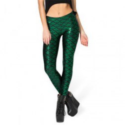 Women's Mermaid Fish Scale Printing  Leggings Yoga Pants