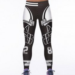 Printed Robots Elastic Legging Running Fitness Pants Yoga Pants