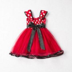 Cute Princess Puff Dress Dot Snet Yarn Dress