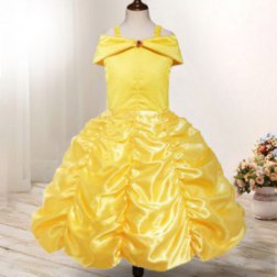 Cute Princess Yellow Dress off The Shoulder Girl Dress
