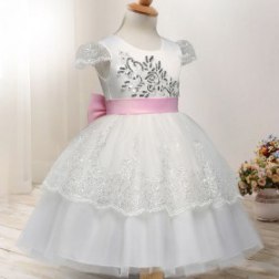 Cute Princess Dress Sequins Embroidery Girls Dresses