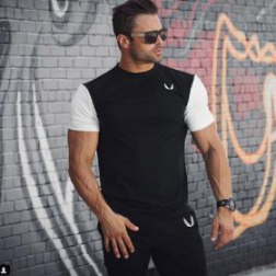 Men's Hit Color Fitness Sports T-shirt