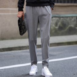 Men's Casual Sweatpants Zipper Beam Foot Trousers