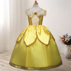 Cold Shoulder Princess Dress Cartoon Dress Children's Party Performance Dress