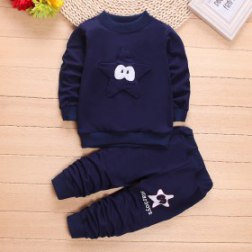 2 Piece Pattern Long Sleeve Round Neck Children Sets