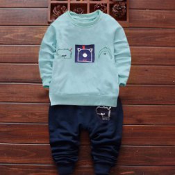 Children's Round Neck 2 Piece Bear Printing Sets