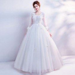 Women's V-neck Long Sleeve Evening Dress