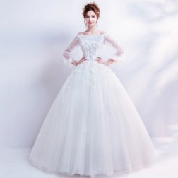 Women's Off The Shoulder Long Sleeve Evening Dress