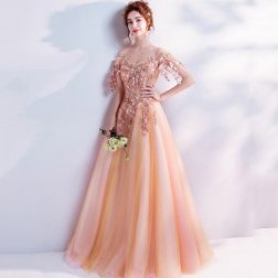 Off The Shoulder Embroidery Lace Evening Dress