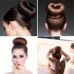 Magic Bun Maker Hair Accessories French Twist Hairstyle Synthetic Hair Material Easy Making Natural Look Bun Disks Tool with Flexible Sheet Inside