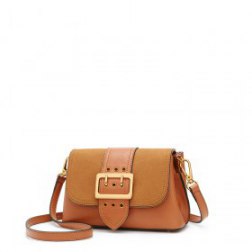 Women's Metal Button Shoulder Bag Messenger Bag