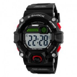 Men's Silicone Band Multifunction Electronic Digital Alarms Sports Watch Waterproof Military Army Watches