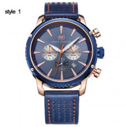 Men's Fashion Multifunction Leather Band Business Waterproof Watch
