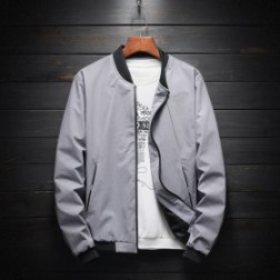 Men's Classic Stand Collar Lightweight Sports Outwear Jacket