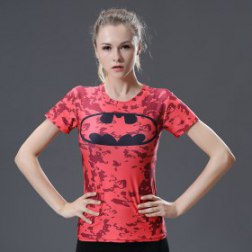 Women's Gym Sport Superman Quick Dry T-shirt
