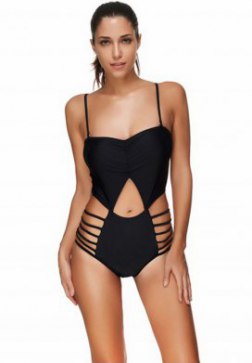 Sexy Black One-piece Swimwear