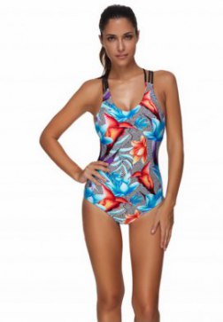 Sexy Floral Printed One-piece Swimwear