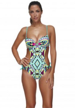 One-piece Sexy Printing Backless Swimsuit