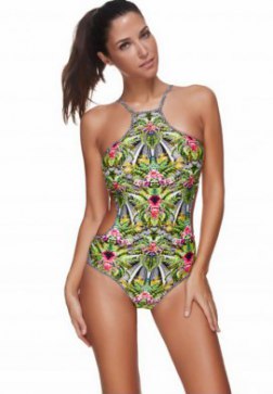 One Piece Floral Printing Swimsuit