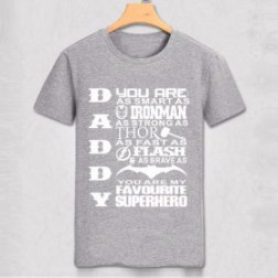 You are as smart as Ironman as strong as Thor T-shirt for Fathers Day