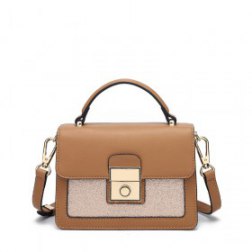 PU Leather Metal Buckle Handbag Shoulder Bag