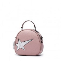 Women's PU Leather Star Decoration Shoulder Bag Tote Handbag