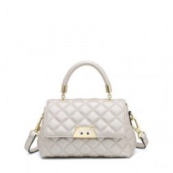 Classic Lingge Shoulder Bag PU Elegant Crossbody Bag Portable Tote Bag